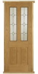 Edwardian Diamond Prehung Solid Oak External Door